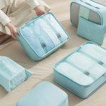 7pcs Large Capacity Travel Organizer Set, Nylon Packing Cubes With Storage Pouch For Clothes, Pants, Shoes, Socks - Vacation Style, Portable Luggage Bags - Image 13