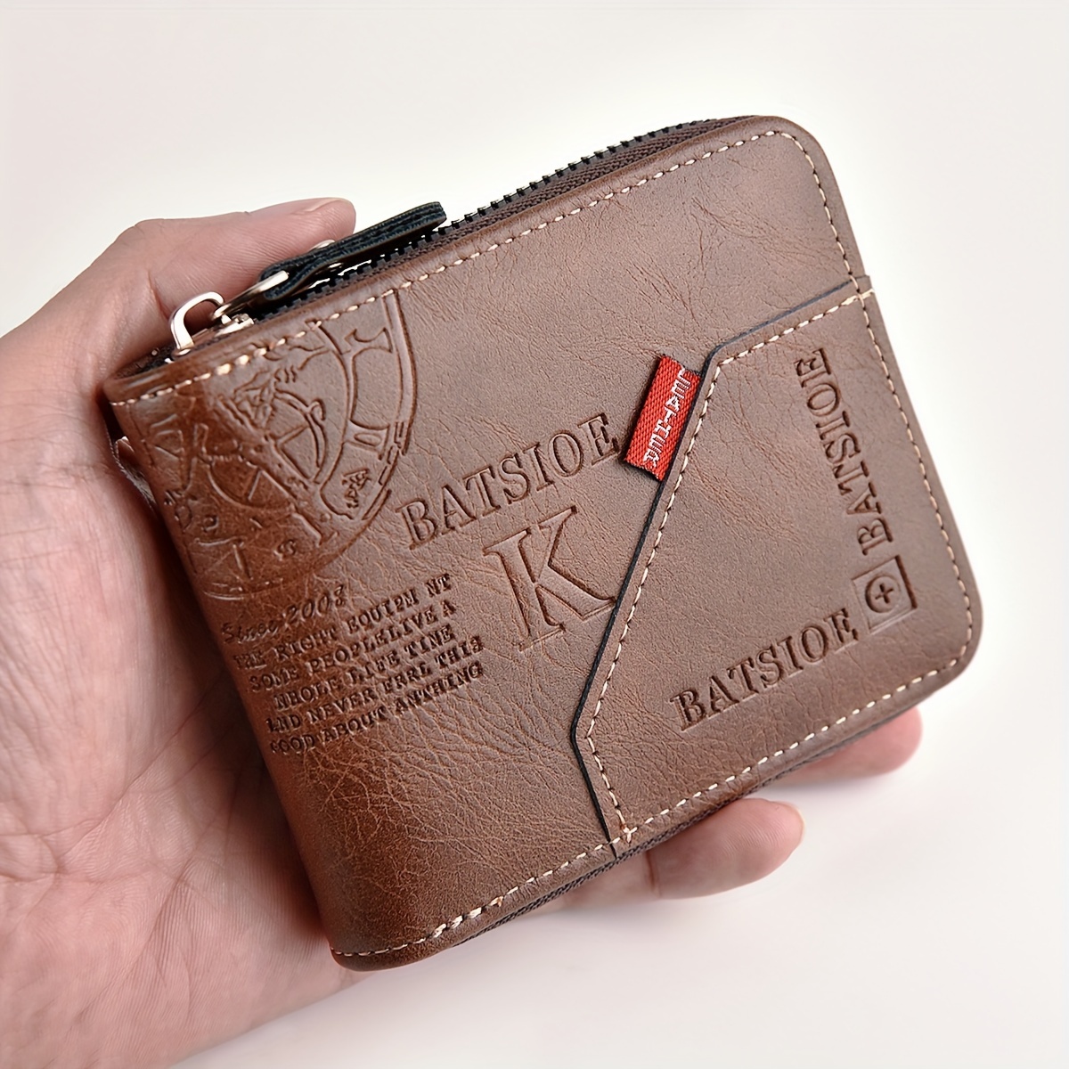 a364eb95ae14bb22527531f827508551.jpg 1pc Men's Business Wallet, Retro Letter Embossed Credit Card Holder, Gift For Men - Image 1