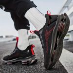 Men's Trendy Woven Knit Breathable Running Shoes With Air Cushion, Comfy Non Slip Durable Sneakers For Men's Outdoor Activities - Image 10
