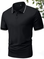 3Pcs Breathable Regular Fit Golf Shirt, Men's Casual V-Neck T-Shirt Short Sleeve For Summer, Men's Clothing - Image 8