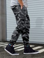 Men's Camouflage Pattern Loose Fit And Cuffed Cargo Pants With Multiple Flap Pockets, Versatile For Street Wear And Outdoors Activities - Image 6