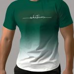 Men's Fashion Gradient Color Sports T-shirt, Casual Stretch Round Neck Tee Shirt For Summer - Image 3