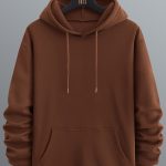 Men's Long Sleeve Solid Hoodies Street Casual Sports And Fashionable With Kangaroo Pocket Sweatshirt, Suitable For Outdoor Sports, For Autumn And Winter, Fashionable And Versatile - Image 3