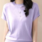 Solid Color Crew Neck Pullover Sweater, Casual Short Sleeve Ribbed Knitted Sweater For Every Day, Women's Clothing - Image 9