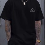 Geometric Graphic Print Men's Creative Top, Casual Short Sleeve Crew Neck T-shirt, Men's Clothing For Summer Outdoor - Image 2