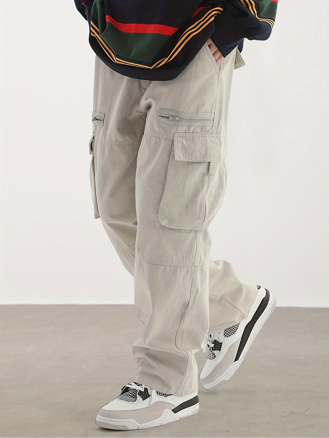 a8b76576-89f8-46ca-9854-f91aca944795.jpg Men's Casual Drawstring Pants With Stylish Flap Pockets And Multi-Pocket Design, Comfortable And Fashionable – Perfect For Outdoor Activities, Relaxed Fit Style - Image 1
