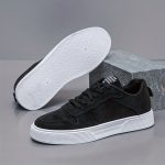 Men's Trendy Solid Colour Low Top Skateboard Shoes, Comfy Non Slip Casual Lace Up Sneakers For Men's Outdoor Activities - Image 8