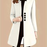 Single Breasted Solid Coat, Elegant Long Sleeve Versatile Outerwear, Women's Clothing - Image 5