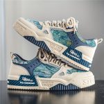 Men's Alphabet Print Trendy Skate Shoes With PU Leather Uppers, Wear-resistant Non Slip Lace-up Casual Sneakers For Outdoor, Men's Street Style Footwear - Image 7