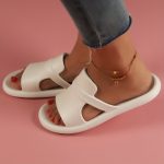 Women's Solid Color Slide Shoes, Comfy Unisex Open Toe Summer Shoes, Lightweight Indoor & Outdoor Slides Koningsdag/King's Day - Image 2