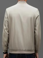 Men's Solid Colour Lapel Jackets With Zipper, Comfy Casual Long Sleeve Business Style Tops For Men's Outdoor Activities - Image 5