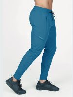 Men's Solid Color And Letter Print Sports Pants With Drawstring And Pockets, Casual And Chic Trousers For All Seasons Sports And Outdoors Activities