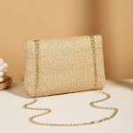 Casual Woven Handbag, Simple Solid Color, High-Quality Daily Fashion, Shoulder & Crossbody Bag With Chain Strap - Image 5