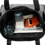 Faux Leather Tote Bag, Multi Pockets Bag, Large Handbags For Work School Travel - Image 8