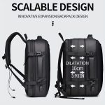 Men's Large Capacity Backpack, 39.62cm Laptop Backpack, Extendable Backpack For Travel, Business, School - Image 10