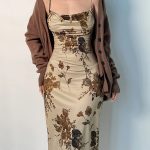Floral Print Ruched Dress, Sexy Spaghetti Strap Bodycon Dress, Women's Clothing