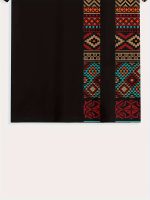 Men's Ethnic Graphic Print T-shirt, Casual Short Sleeve Crew Neck Tee, Men's Clothing For Summer Outdoor - Image 5