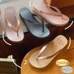 Women's Summer Solid Color Wedge Flip Flops, Fashionable Slip On Lightweight Beach Slides, Non-Slip Durable Sole Slides - Image 6