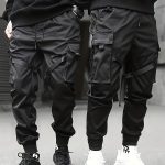 Trendy Solid Cargo Pants, Men's Multi Flap Pocket Trousers, Loose Casual Outdoor Pants, Men's Work Pants Outdoors techwear Hip Hop Style - Image 8