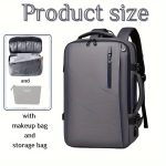 Men's Large Capacity Backpack, 39.62cm Laptop Backpack, Extendable Backpack For Travel, Business, School - Image 7