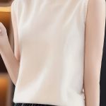 Solid Knit Mock Neck Tank Top, Casual Sleeveless Tank Top, Women's Clothing - Image 10