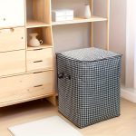 1pc Clothes Storage Bag, Houndstooth Pattern Folding Fabric Storage Bag, Large Capacity Waterproof Moisture-proof Cotton Quilt Storage Bag, Home Organization And Storage - Image 8