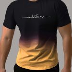 Gradient Style "Whatever" Pattern Print Men's Comfy Chic T-shirt, Graphic Tee Men's Summer Outdoor Clothes, Men's Clothing, Tops For Men, Gift For Men - Image 2