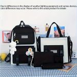 4pcs/set Stylish Student Backpack Tote Bag Handbag Pencil Bag Set, Casual Versatile Schoolbag For Daily Commute & Library - Image 2