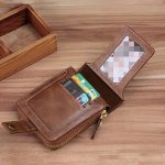 1pc Men's Fashionable Tree Pattern Zipper Buckle, PU Credit Card Card Holder, Small Zipper Coin Storage Zipper Button Closure Business Wallet, Ideal Gift For Men - Image 7