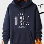 Stay Humble & Hustle Print Hoodie, Cool Hoodies For Men, Men's Casual Graphic Design Pullover Hooded Sweatshirt With Kangaroo Pocket Streetwear For Winter Fall, As Gifts - Image 9