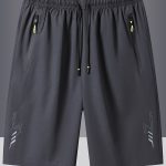 Men's Quick-Dry Waterproof Sports Running Shorts, Casual Beachwear With Zip Pockets - Breathable Outdoor Workout Shorts - Image 2