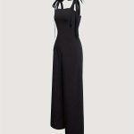 Knot Strap Wide Leg Jumpsuit, Casual Sleeveless Jumpsuit For Spring & Summer, Women's Clothing - Image 2