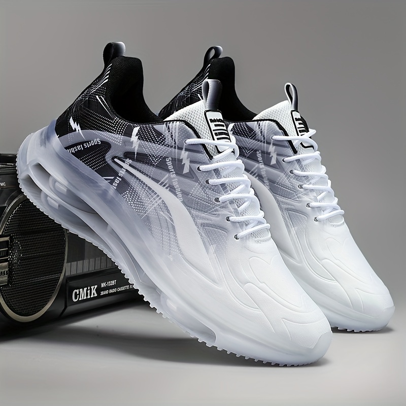 bc11a6d2-14fc-4fb8-bfbf-4b021dd72fe6.jpg Men's Trendy Street Style Running Shoes With Shock Absorbing, Comfy Non Slip Lace Up Durable Sneakers For Men's Outdoor Activities - Image 1