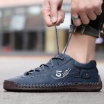 Men's Handmade Stitching Casual Shoes Flats Outdoor Walking Sneakers - Image 10