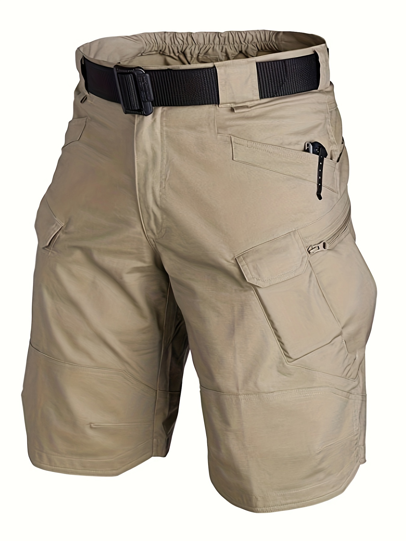 bd6de1b1d4eb2eb8e5a4ac93b8adb057.jpg Men's Multi-Pocket Tactical Shorts Multi-Purpose Cargo Shorts Outdoor Waterproof Hiking Track Shorts ( Larger Size Recommended) - Image 1