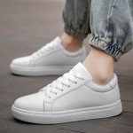 Men's Sneakers, Solid Trendy Comfy Walking Skate Shoes, For Outdoor Walking, All Seasons - Image 7
