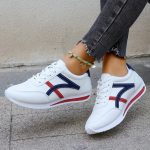 Women's Fashion Lace-Up Sneakers, Preppy Soft Sole Comfort Walking Shoes, Casual Low-top Athletic Shoes - Image 2