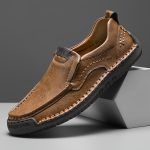 Men's Stitching Casual Loafers, Breathable Wear-resistant Anti-skid Slip On Shoes For Outdoor Walking Driving, Spring Summer And Autumn - Image 5