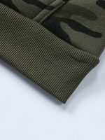 Men's Camo Loose Pullover Hooded Fleece Sweatshirt For Autumn And Winter - Image 10
