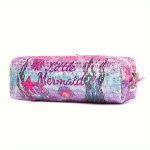Mermaid Tail Backpack Set, School Bag With Lunch Box And Pencil Case, Cute Sequin Shoulder Bag, Insulated Lunch Tote, Sparkly Pink Leather Backpack Combo - Image 9