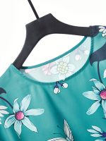 Elegant Two Piece Set, Floral Print Crew Neck Tank Top & Elastic Waist Pocket Pants Outfits For Spring & Summer, Women's Clothing - Image 5