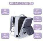 Multifunctional Travel Backpack, Airline Approved Waterproof Casual Daypack, Carry On 39.62cm Laptop Schoolbag, Backpack With Chest Bag Or Small Bag - Image 20