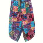 Ethnic Style Breathable Harem Pants, Men's Casual Cotton Wide Leg Baggy Capri Pants For Spring Summer - Image 3