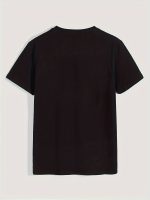 Black' Print Tee Shirt, Tee For Men, Casual Short Sleeve T-shirt For Summer Spring Fall, Tops As Gifts - Image 7