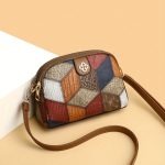 Mini Colorblock Crossbody Bag, Retro Rhombus Pattern Purse, Fashion Shoulder Bag For Women - Image 3