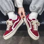 Men's Classic Striped Trendy Skateboard Shoes Lace Up Non Slip Low Top Comfy Sneakers For Outdoor Walking Jogging Campus Street Holiday All Seasons - Image 5