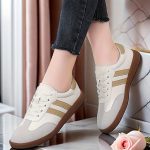 Women's Fashion Colorblock Sneakers, Lace-Up Low-Top Casual Skate Shoes With Soft Platform Sole, Durable Versatile For Walking And Everyday Wear - Image 8