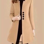 Single Breasted Solid Coat, Elegant Long Sleeve Versatile Outerwear, Women's Clothing - Image 6