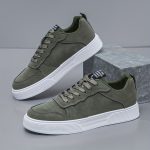 Men's Trendy Solid Colour Low Top Skateboard Shoes, Comfy Non Slip Casual Lace Up Sneakers For Men's Outdoor Activities - Image 3