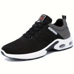 Men's Trendy Woven Knit Breathable Running Shoes, Comfy Non Slip Lace Up Soft Sole Sneakers For Men's Outdoor Activities - Image 4